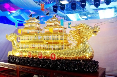 即將亮相“大師展”的《大隋龍舟》。資料圖片