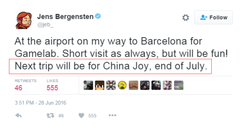 Jeb將親臨ChinaJoy《我的世界》展覽設計臺(圖1) 重磅!Jeb將親臨ChinaJoy《我的世界》展臺